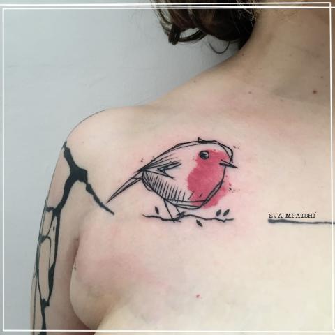 <p>ink in skin⁠ - robin IV -⁠ The last Scottish robin found a home on Charlotte, thank you!⁠</p>
